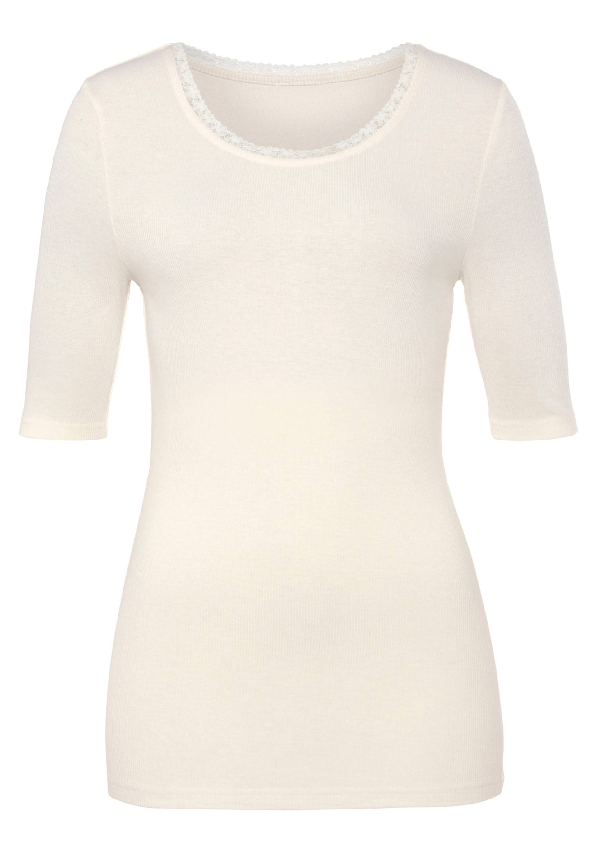 T-Shirt in creme von LASCANA