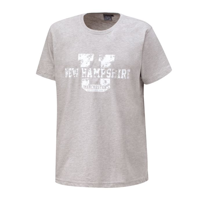 T-Shirt mit Rundhalsausschnitt, grau, 4XL von Ahorn