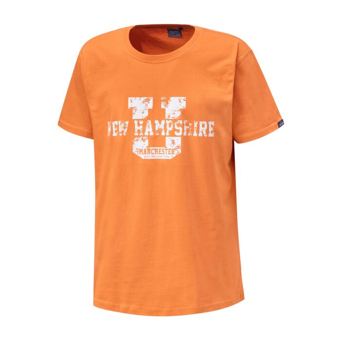T-Shirt mit Rundhalsausschnitt, orange, XL von Ahorn