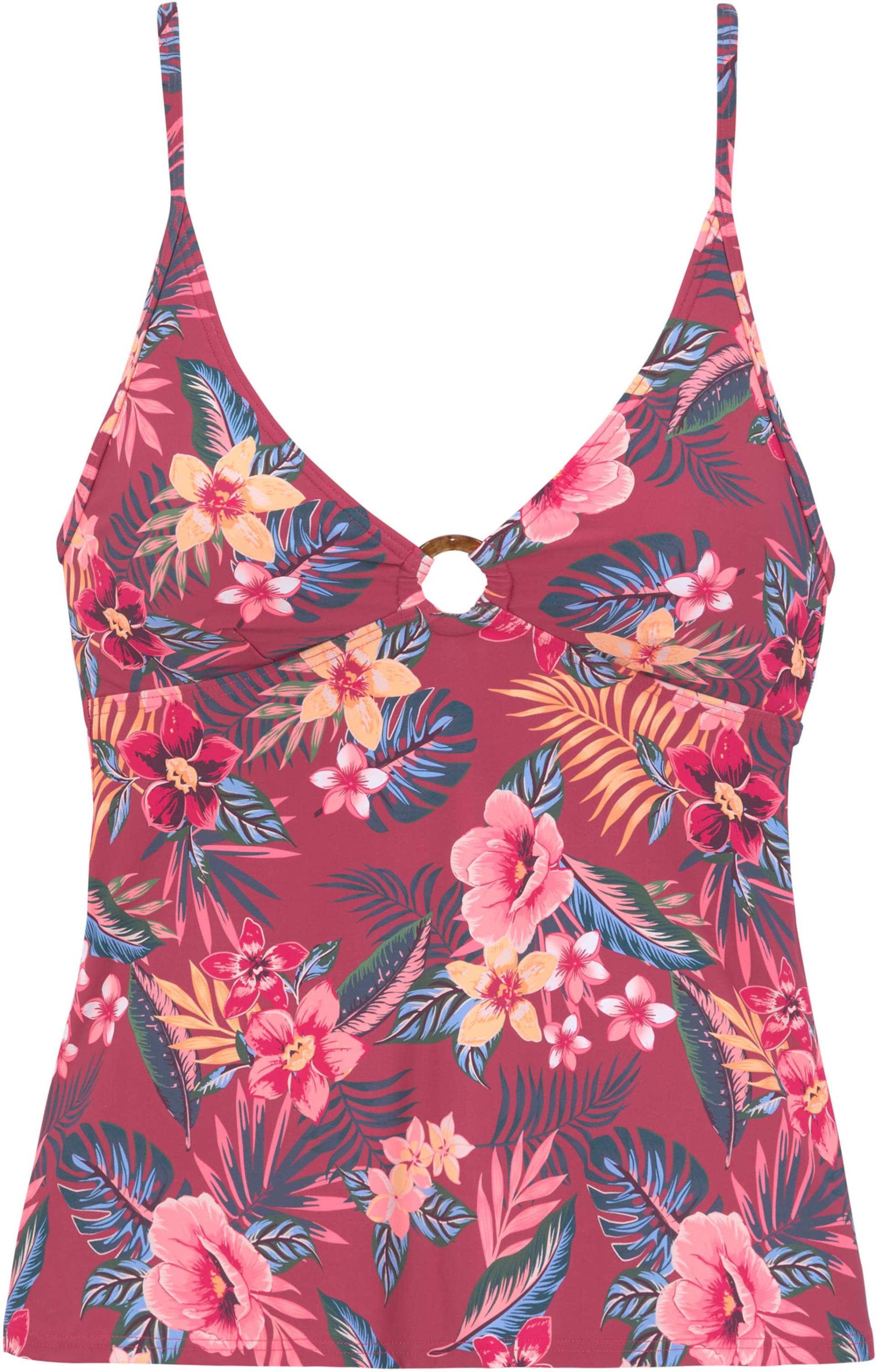 Tankini-Top in rostrot-bedruckt von s.Oliver