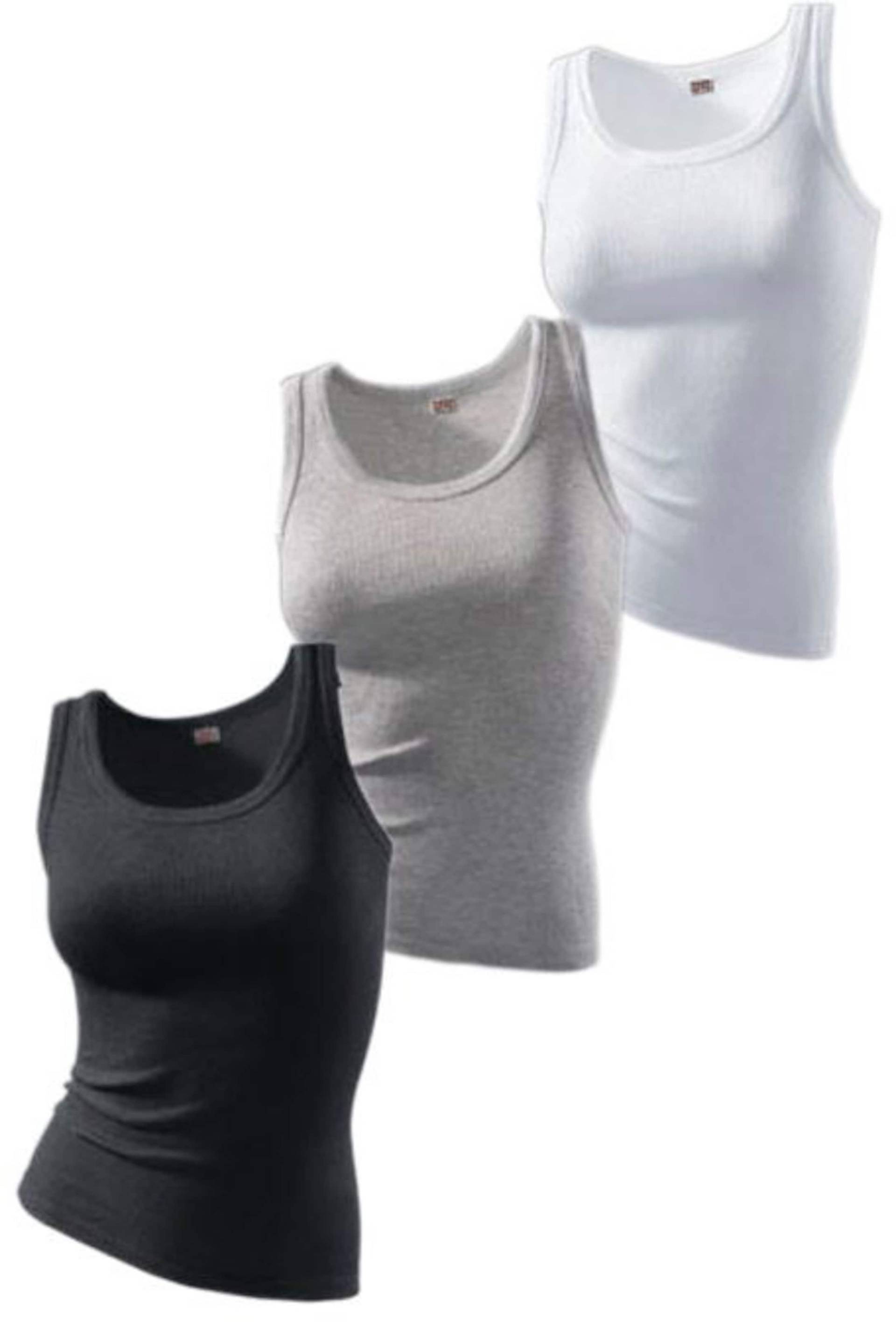 Tanktop in schwarz, grau meliert, weiss von H.I.S