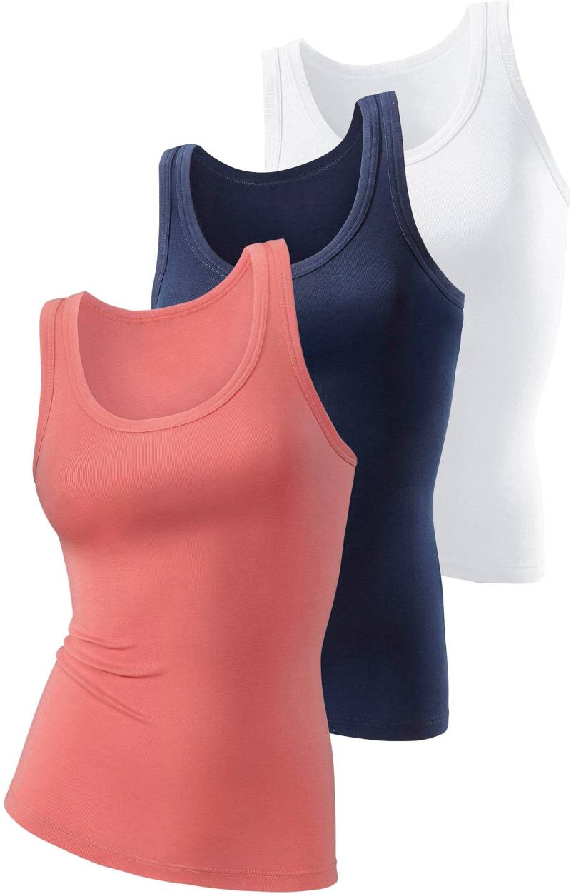 Tanktop in weiss, apricot, marine von H.I.S