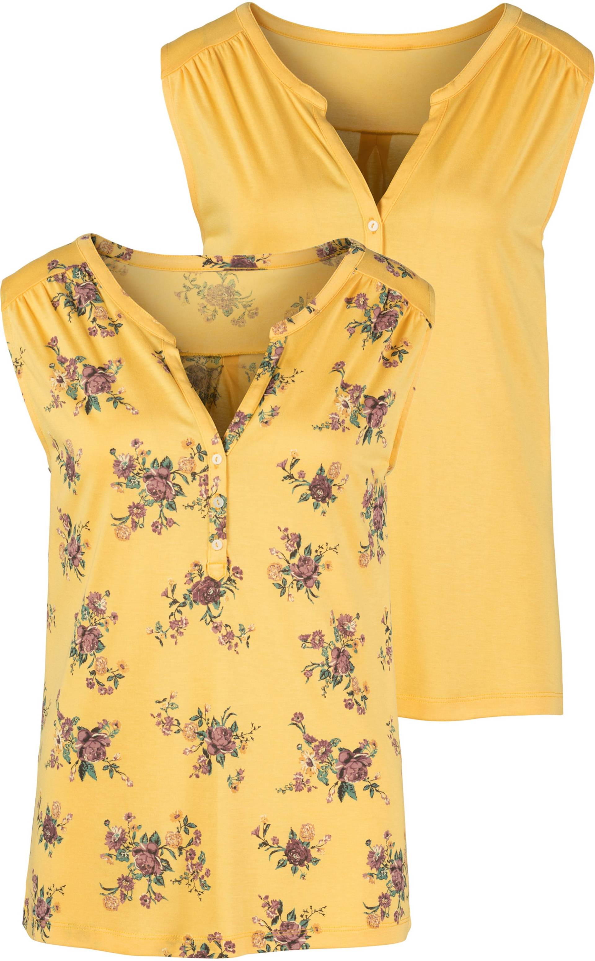 Shirttop in gelb von LASCANA