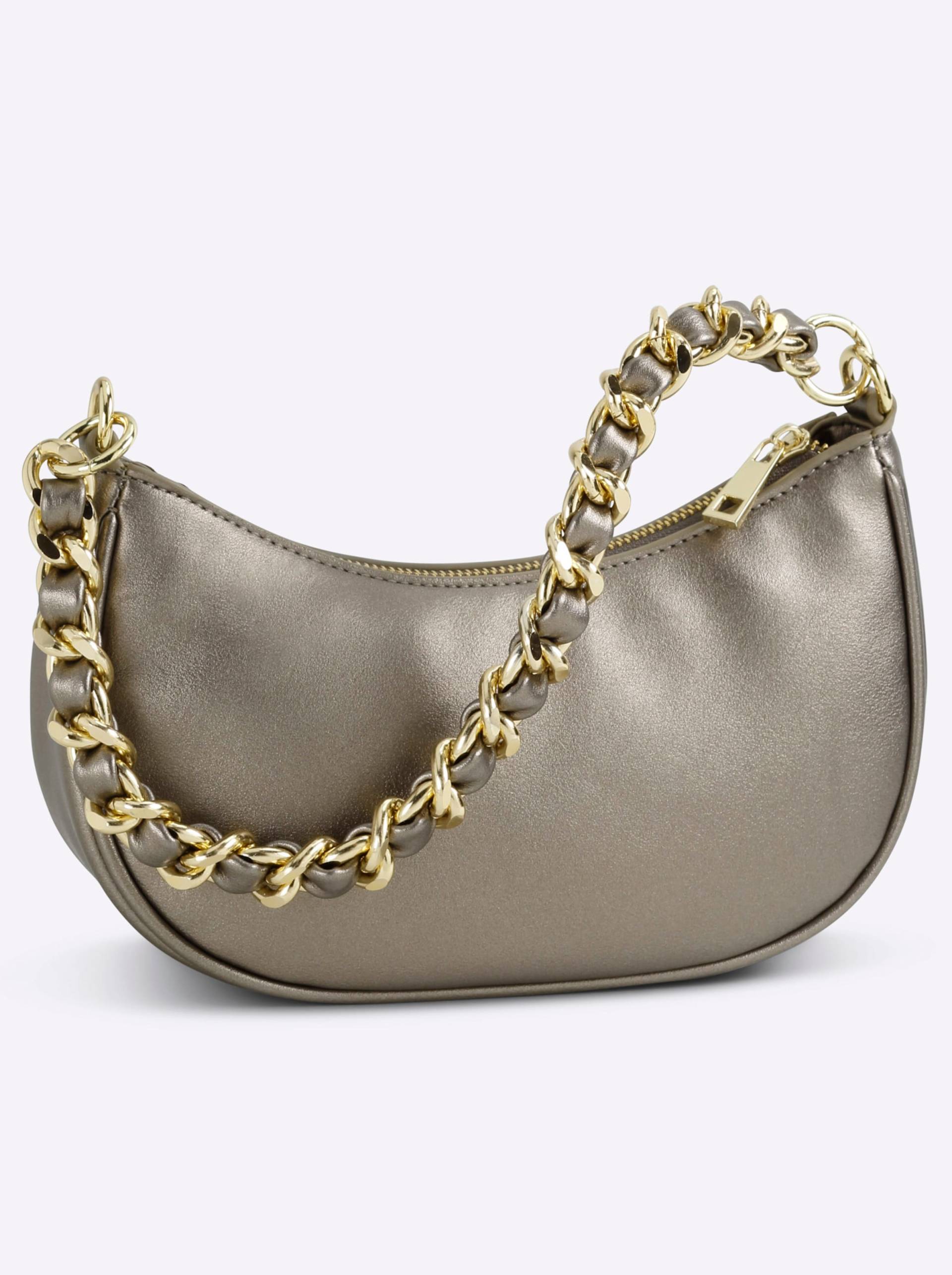 Tasche in platin-metallic von heine