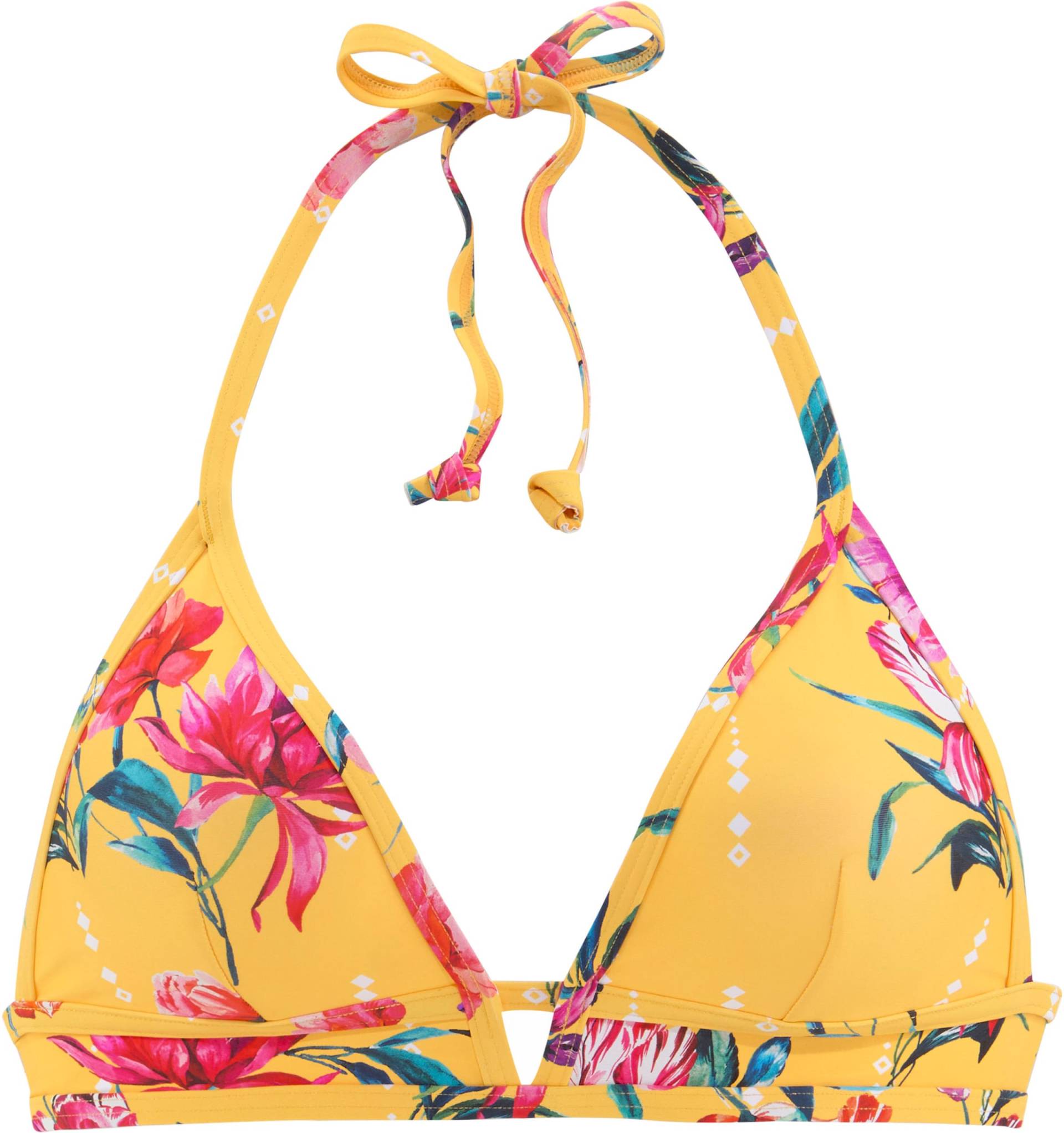 Triangel-Bikini-Top in gelb-bedruckt von Sunseeker