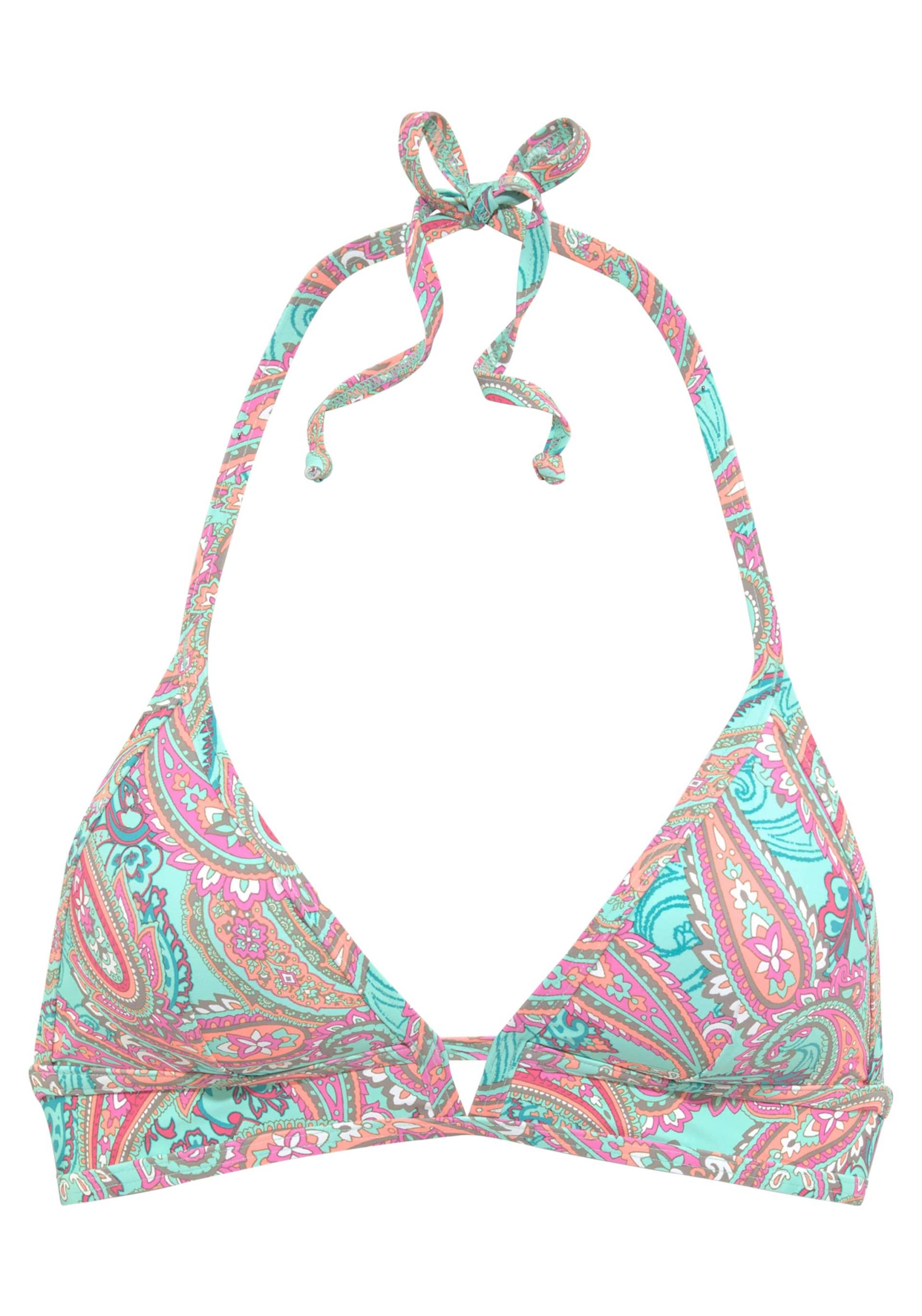 Triangel-Bikini-Top in mint-bedruckt von Venice Beach