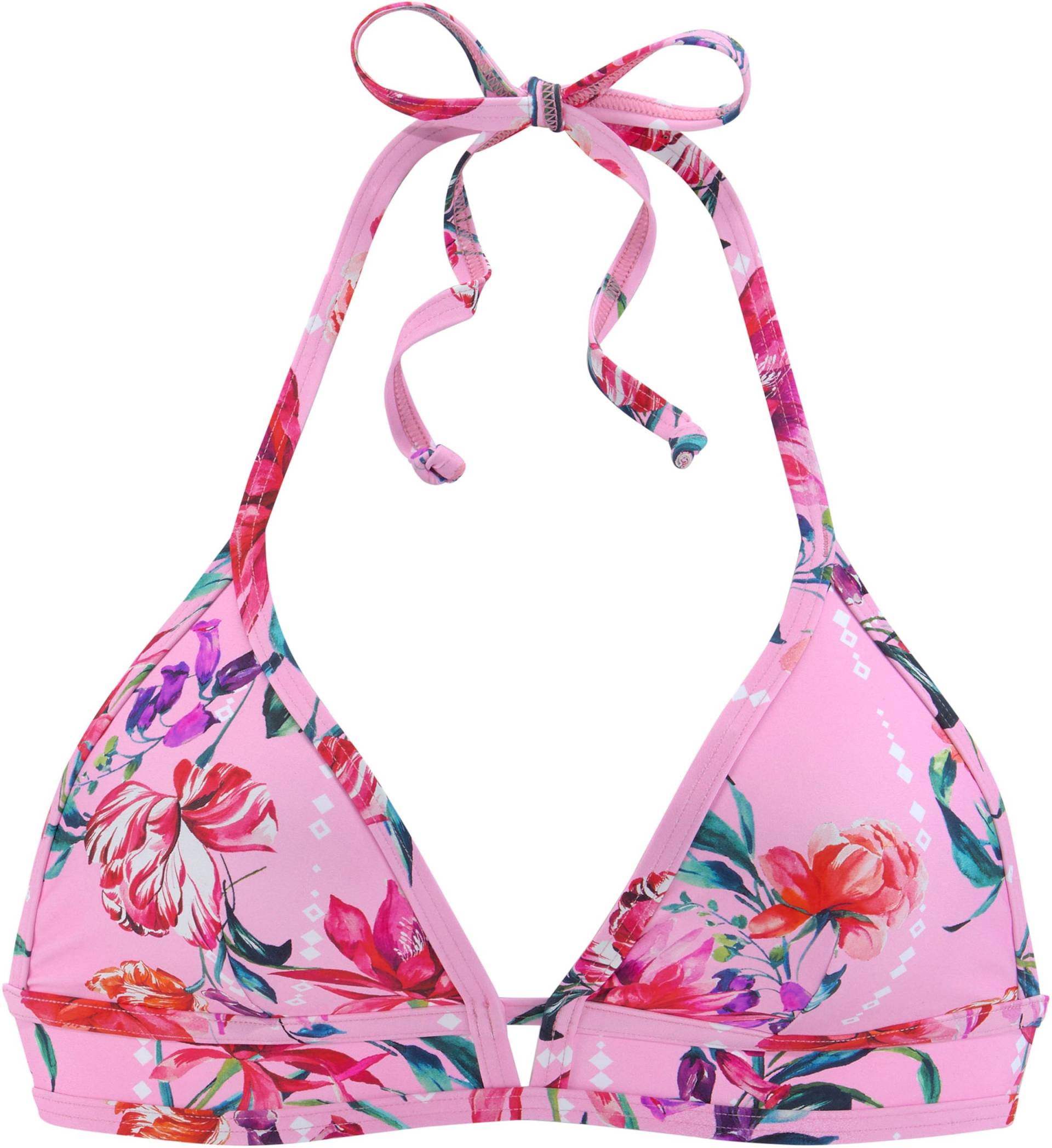 Triangel-Bikini-Top in rosa-bedruckt von Sunseeker