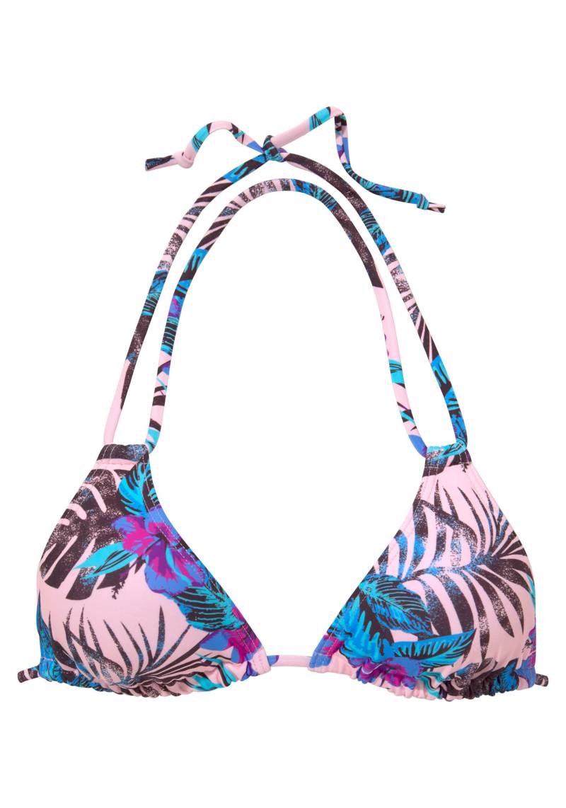 Triangel-Bikini-Top in rosa-bedruckt von Venice Beach