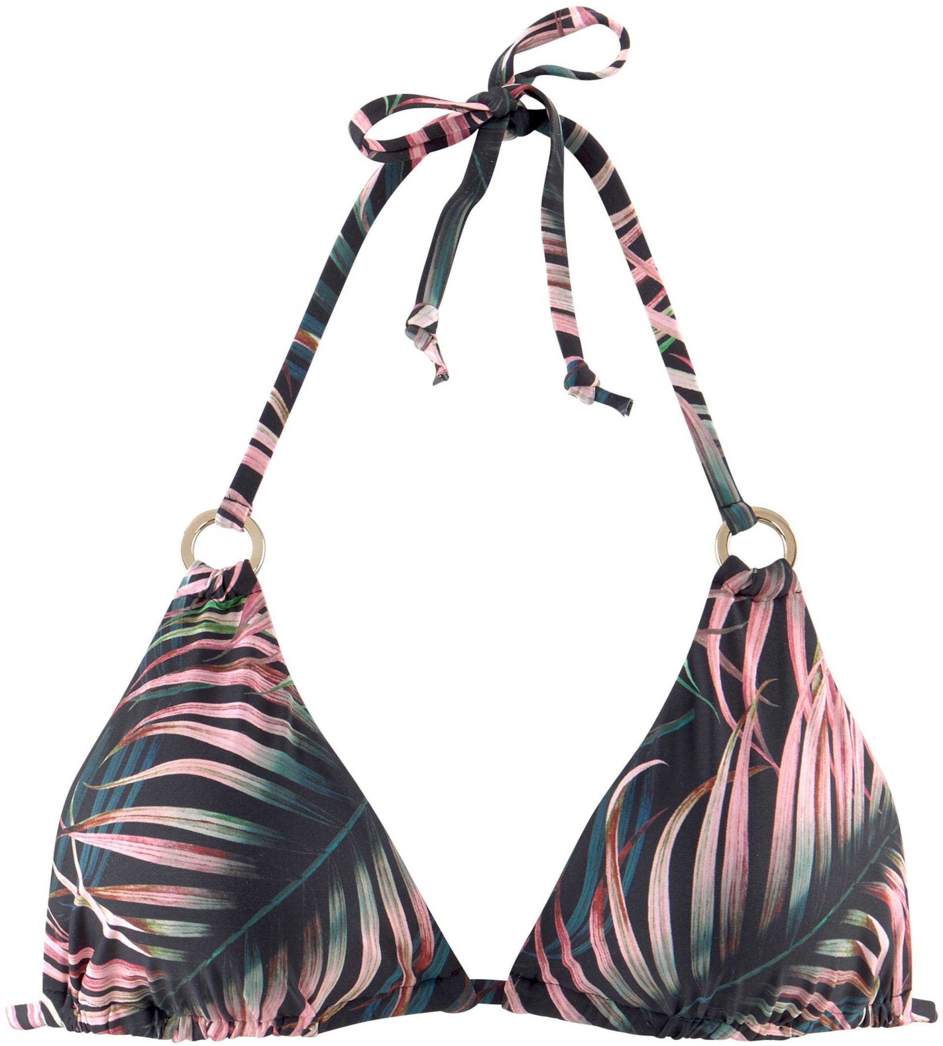 Triangel-Bikini-Top in schwarz-bedruckt von LASCANA