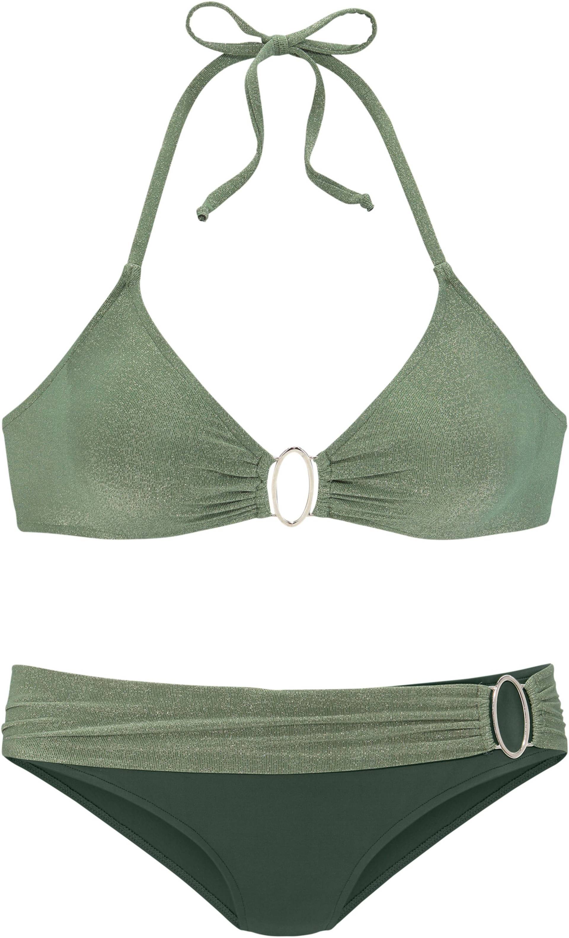 Triangel-Bikini in oliv von JETTE