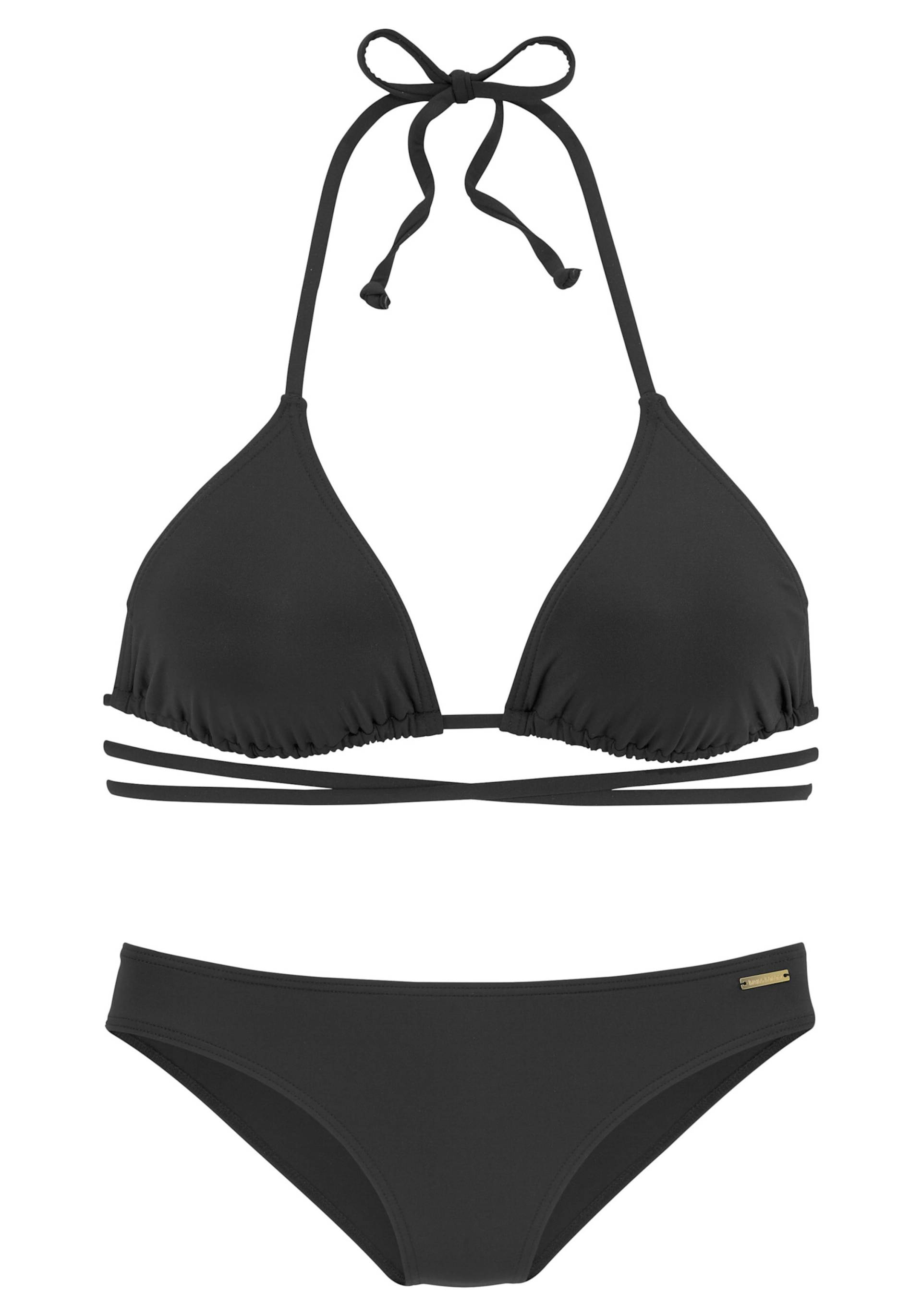 Triangel-Bikini in schwarz von Bruno Banani