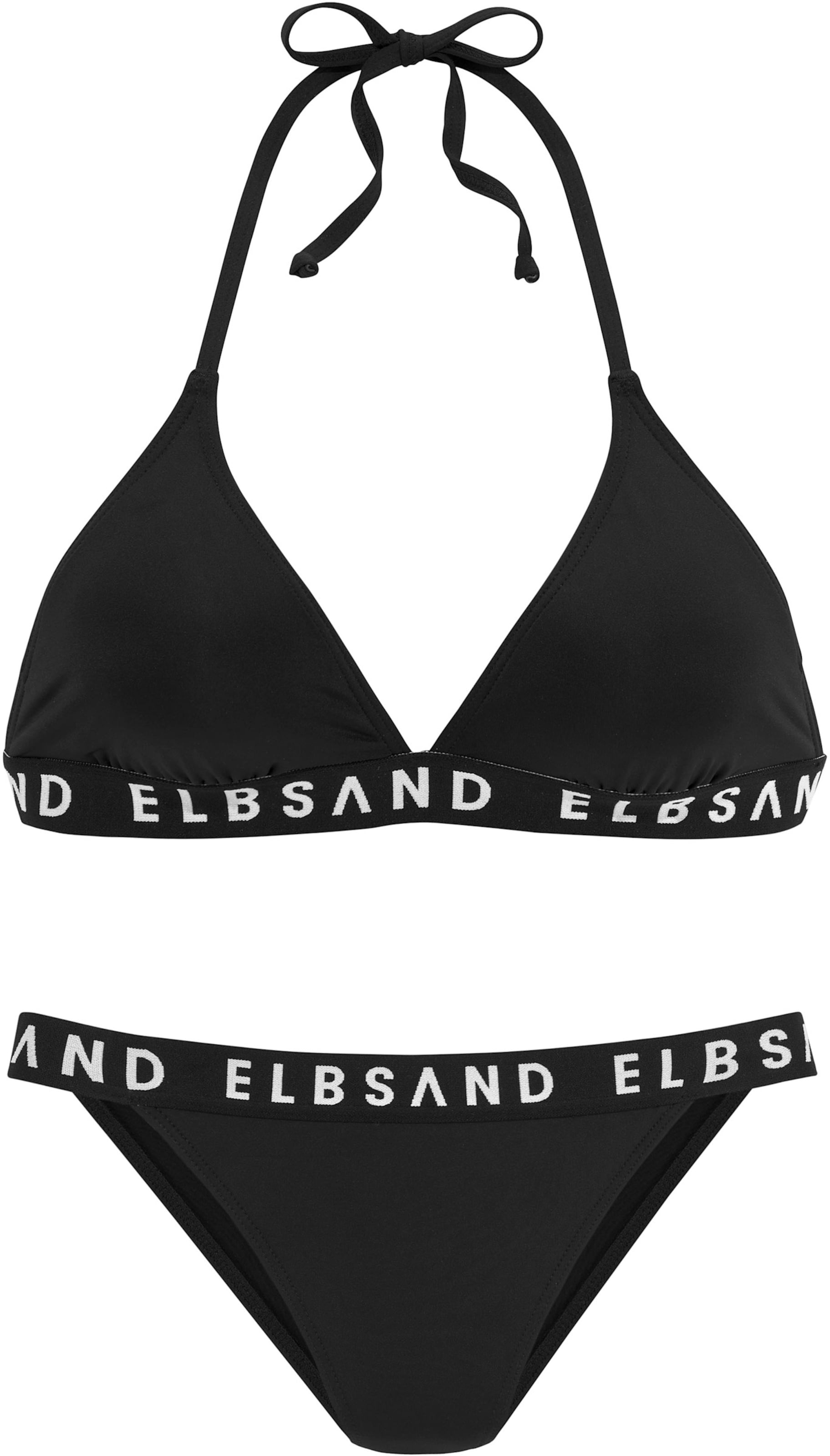 Triangel-Bikini in schwarz von Elbsand