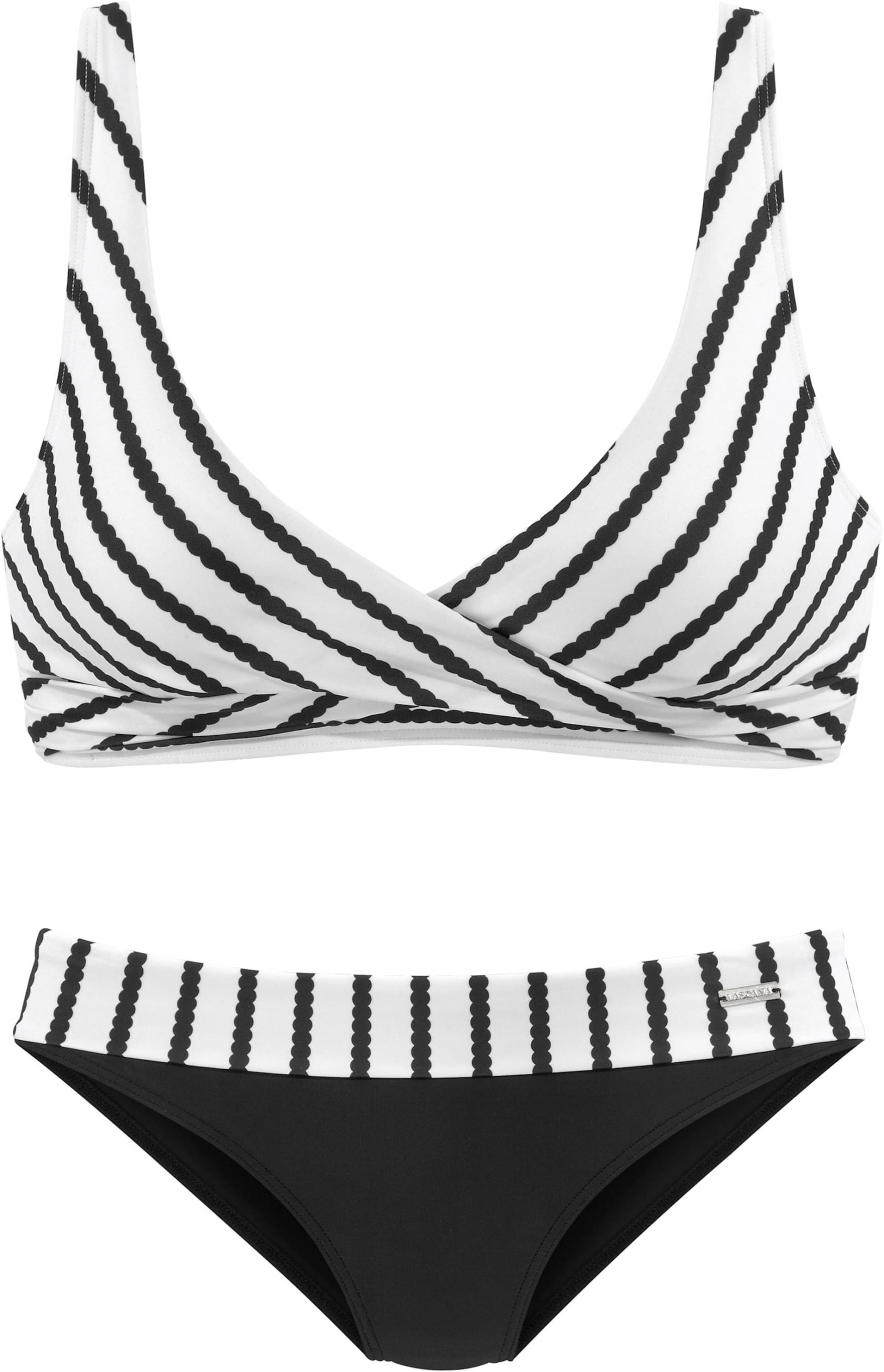 Triangel-Bikini in schwarz-weiss von LASCANA