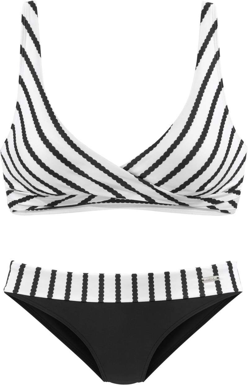 Triangel-Bikini in schwarz-weiss von LASCANA
