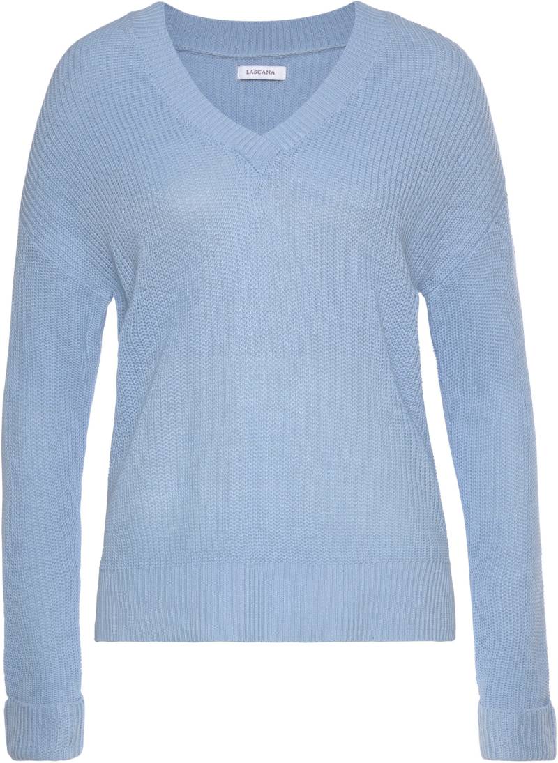V-Ausschnitt-Pullover