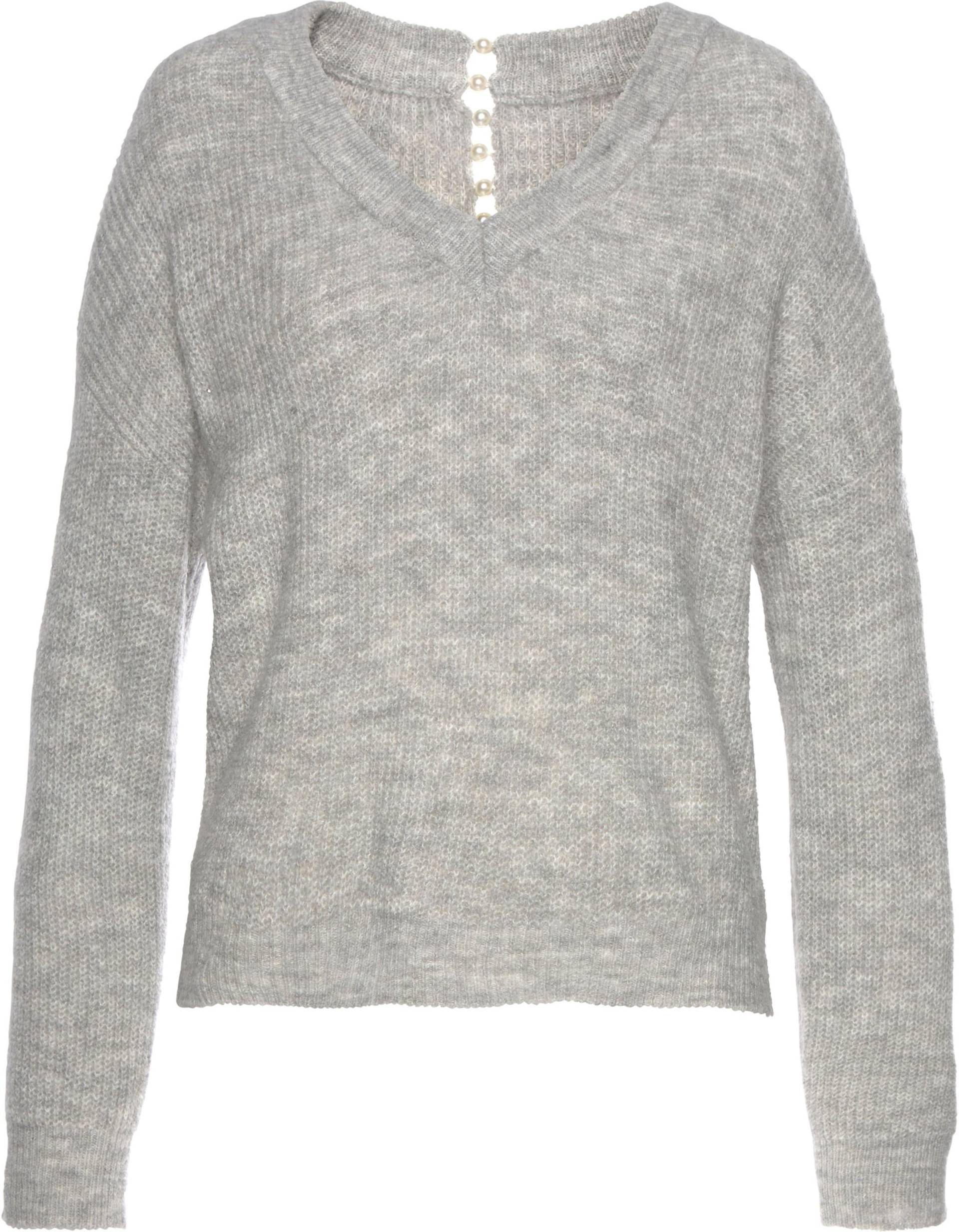 V-Ausschnitt-Pullover in grau-meliert von LASCANA