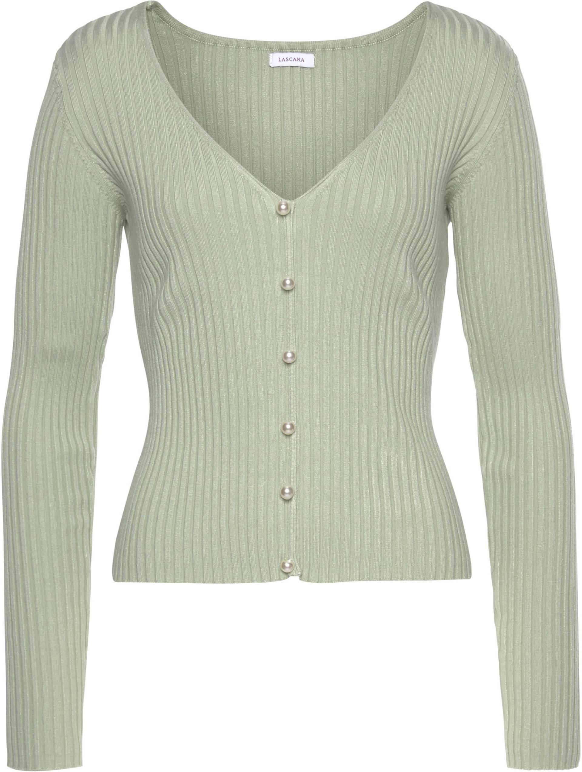 V-Ausschnitt-Pullover in mint von LASCANA