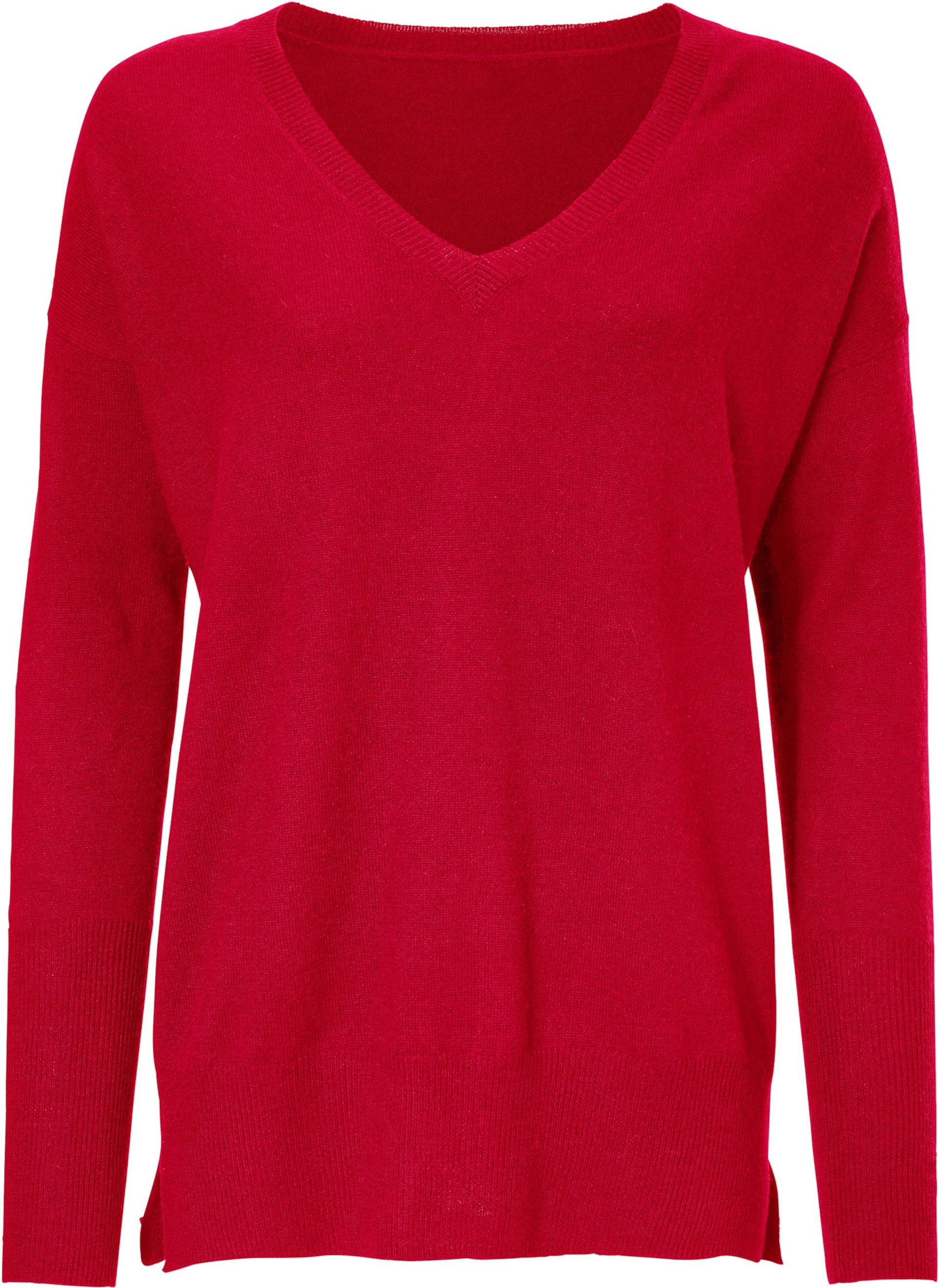 V-Pullover in rot von heine