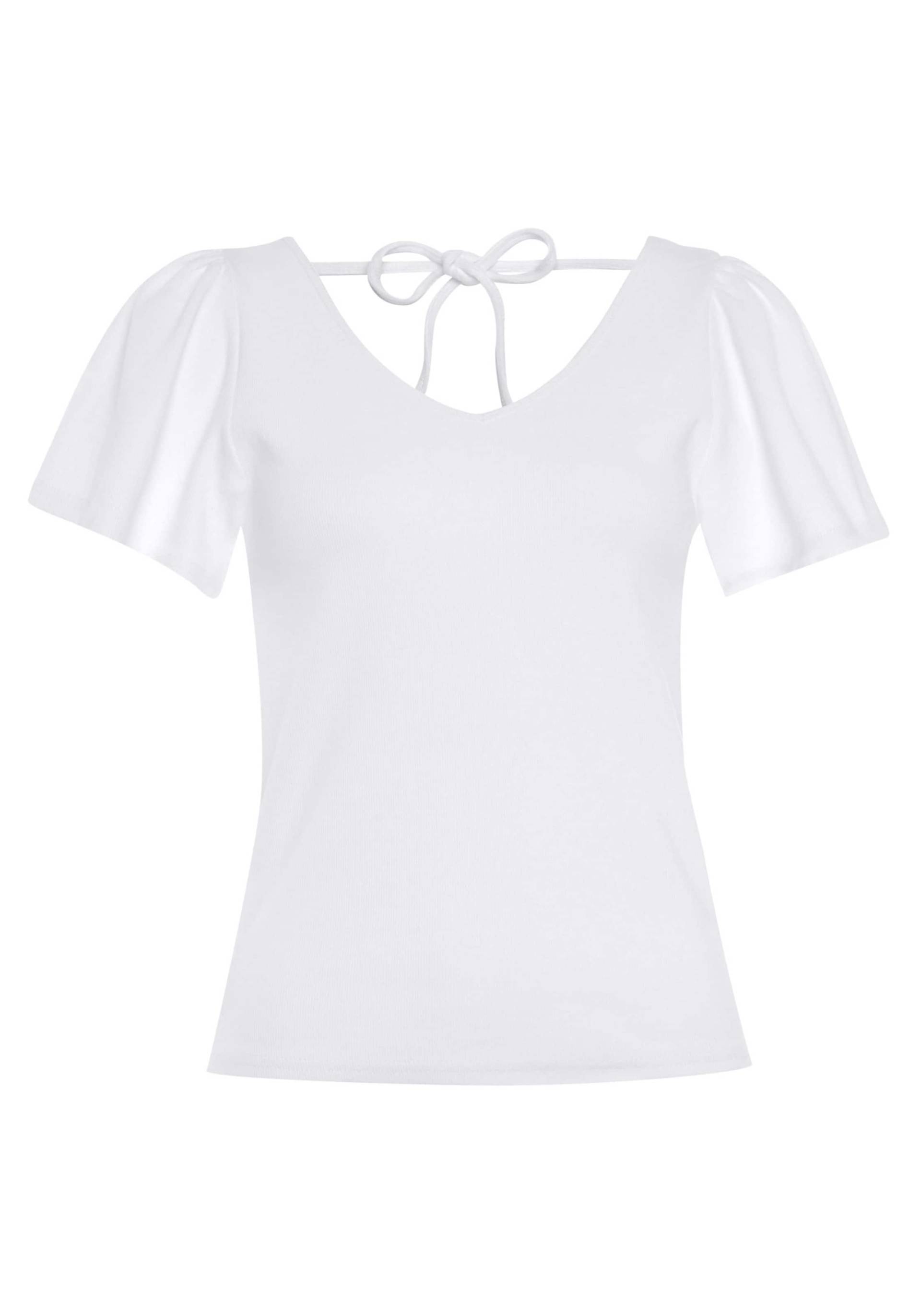 V-Shirt in weiss von Vivance