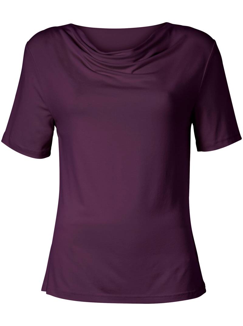 Wasserfallshirt in aubergine von heine