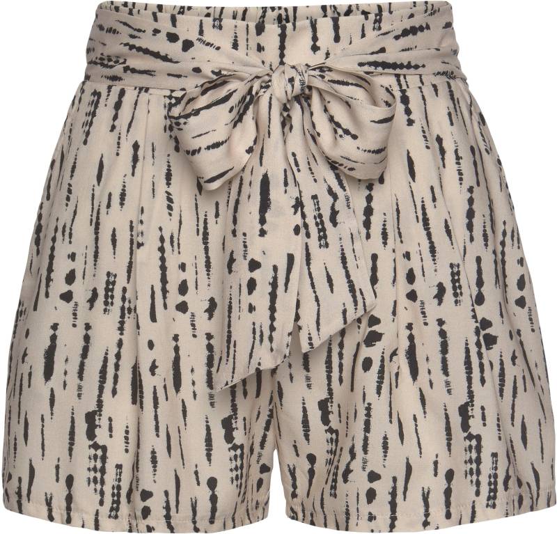 Webshorts in beige-schwarz-bedruckt von s.Oliver