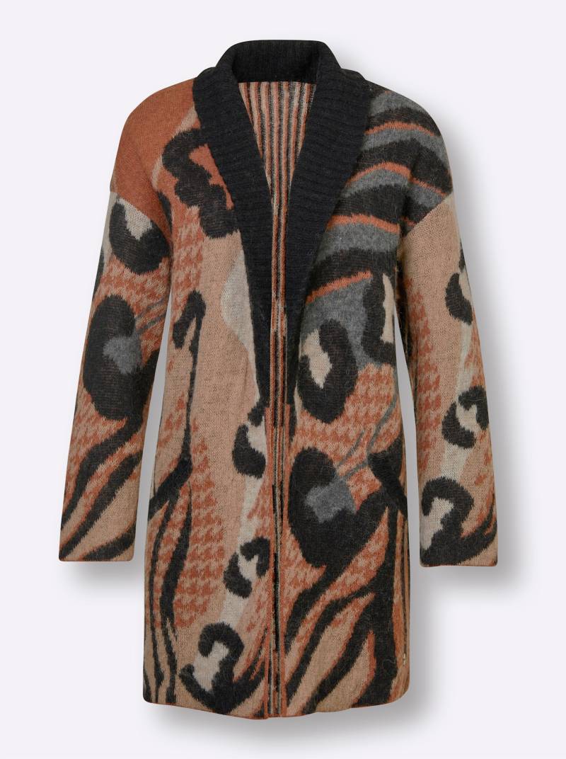 Jacquardstrickjacke