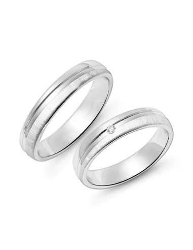 Partnerringe Opari aus 925er Sterlingsilber mit Gravur - Eheringe