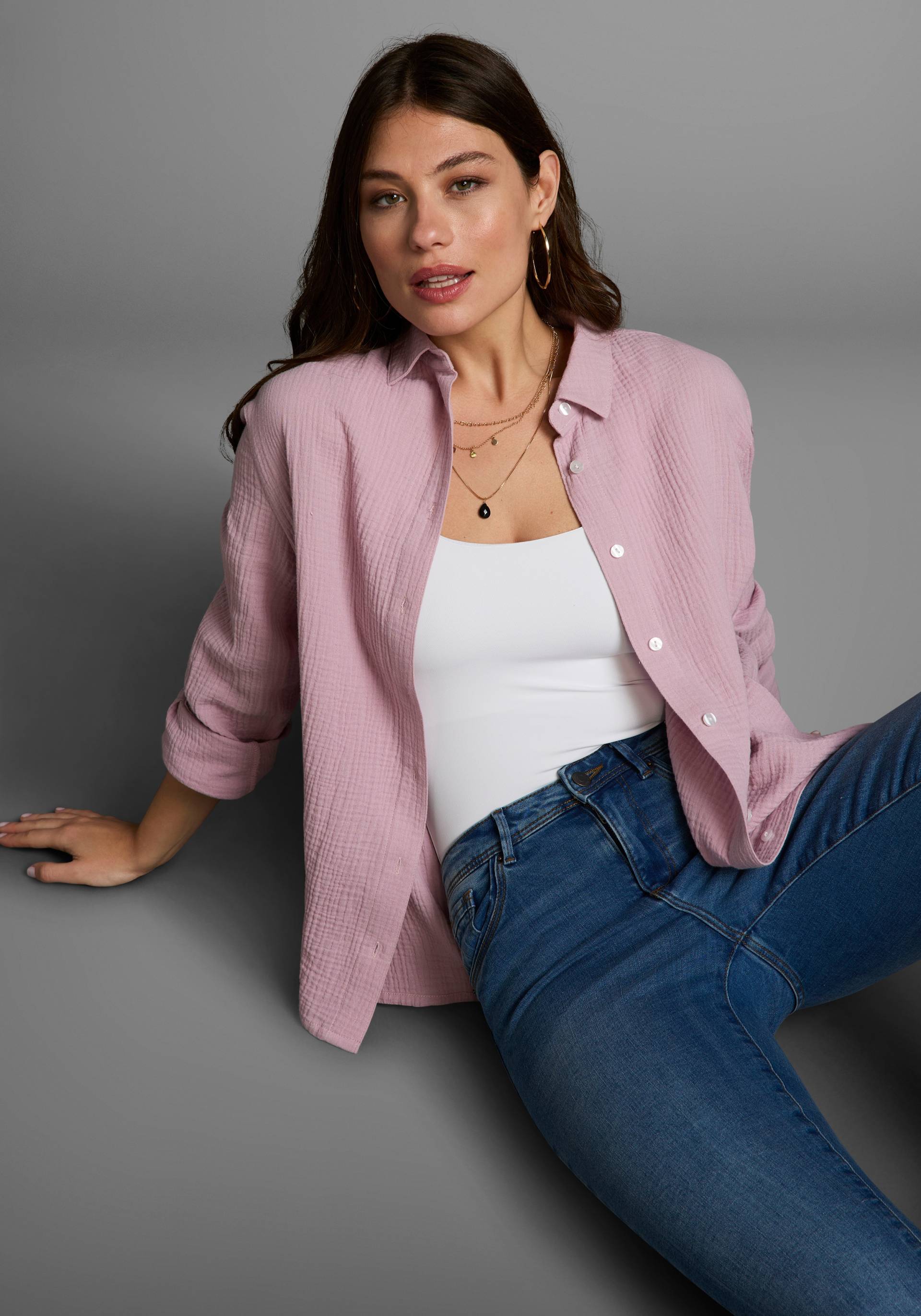 Laura Scott Longbluse, in Musselin-Qualität von laura scott