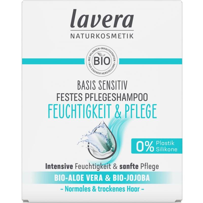 lavera  lavera Basis Sensitiv Festes Pflegeshampoo Feuchtigkeit & Pflege haarshampoo 50.0 g von lavera