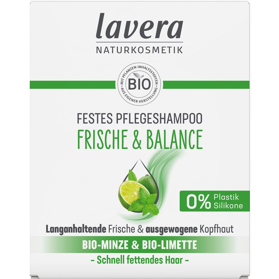 lavera  lavera Festes Pflegeshampoo Frische & Balance haarshampoo 50.0 g von lavera