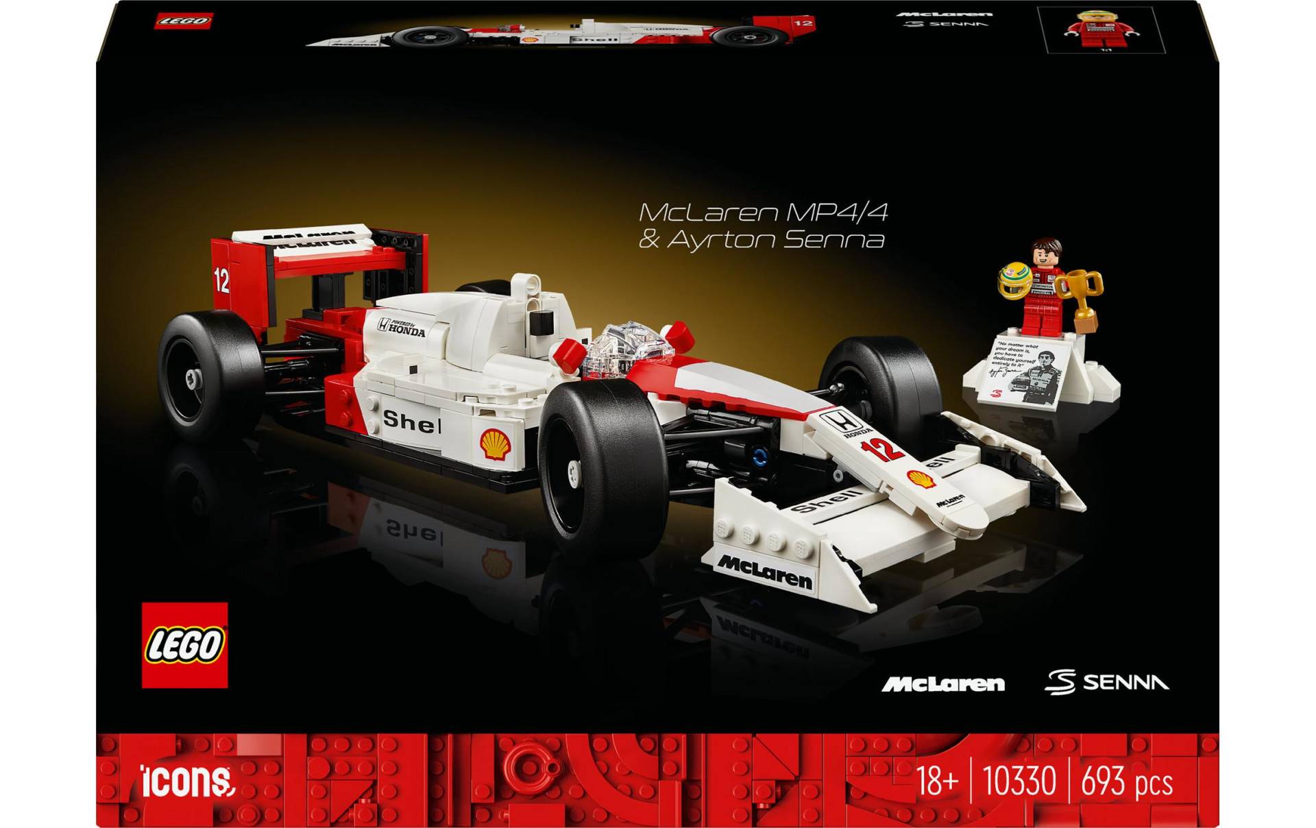 LEGO® Spielbausteine »Icons McLaren MP4/4 & Ayrton Senna 10330«, (693 St.) von lego®