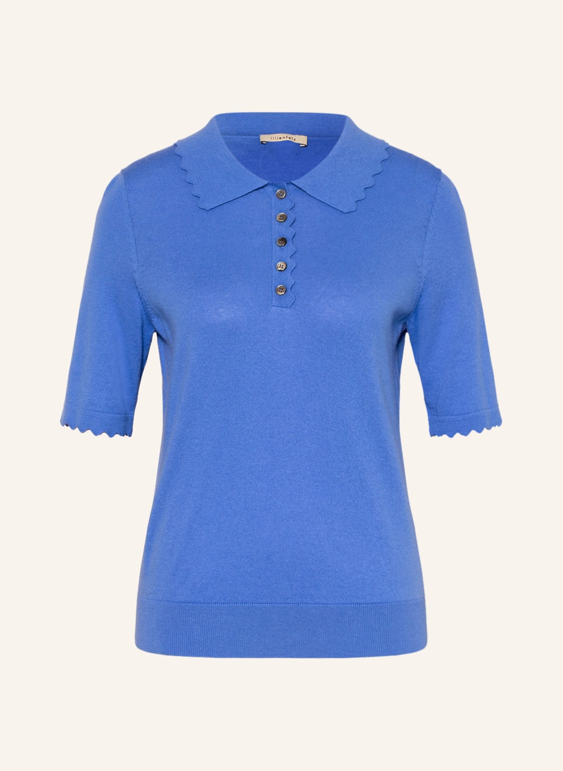 Lilienfels Strick-Poloshirt Mit Cashmere blau von lilienfels