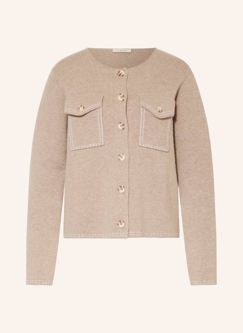 Lilienfels Strickjacke Mit Cashmere beige von lilienfels