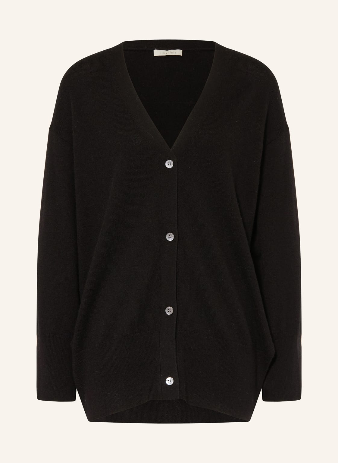 Lilienfels Strickjacke Mit Cashmere schwarz von lilienfels