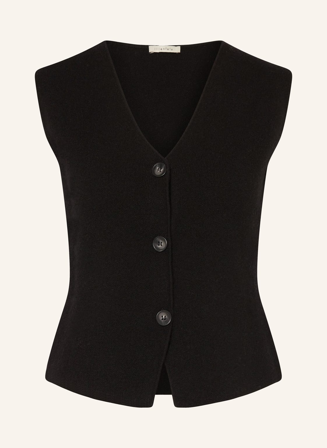Lilienfels Strickweste Mit Cashmere schwarz von lilienfels