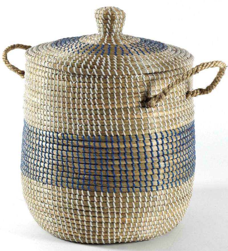 locker Wäschekorb »ORIENT«, (1 St.), Wäschesammler mit Deckel, aus Seegras, Höhe ca. 53 cm (incl. Deckel) von locker