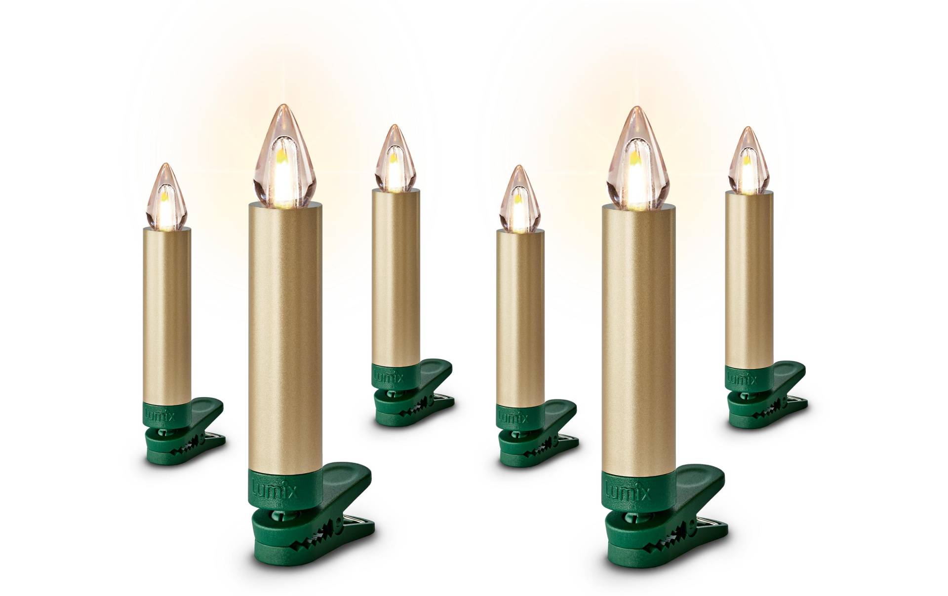 lumix LED-Christbaumkerzen »Lumix LED SuperLight Flame 6er-Set«, 6 St.-flammig lumix LED-Christbaumkerzen »Lumix LED SuperLight Flame 6er-Set«, 6 St.-flammig von lumix