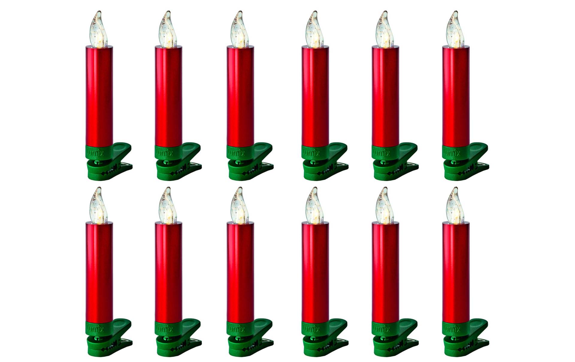 lumix LED-Christbaumkerzen »Lumix LED SuperLight Mini 12er-Starter Set«, 12 St.-flammig lumix LED-Christbaumkerzen »Lumix LED SuperLight Mini 12er-Starter Set«, 12 St.-flammig von lumix