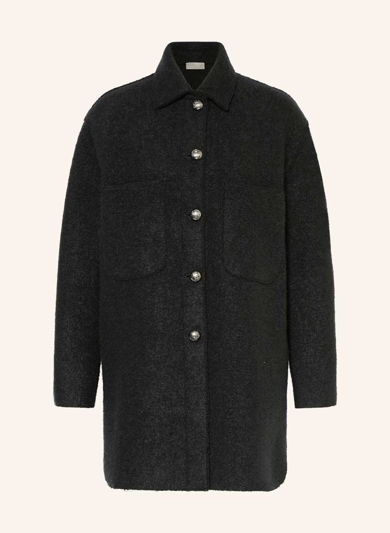 Lunaria Cashmere Bouclé-Jacke Mit Seide Und Cashmere schwarz von lunaria cashmere
