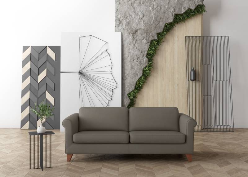 machalke® 3-Sitzer »amadeo«, Ledersofa mit geschwungenen Armlehnen, Breite 213 cm von machalke®