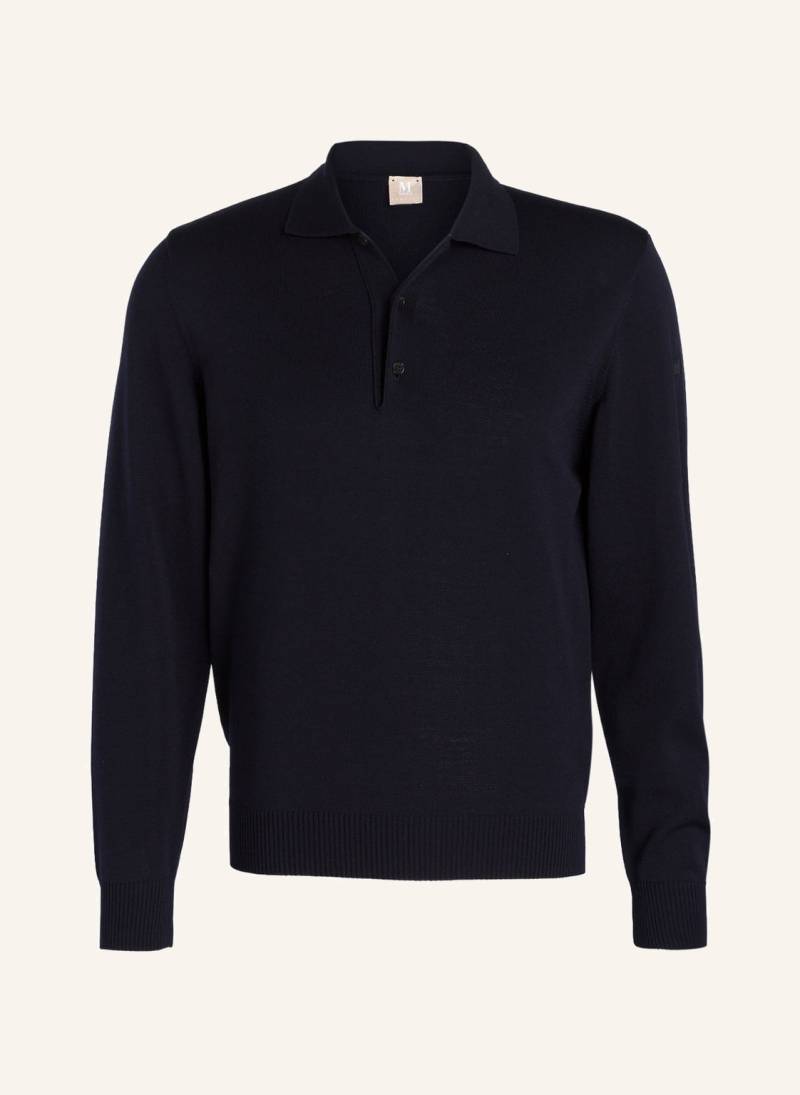 Maerz Muenchen Strick-Poloshirt blau von maerz muenchen