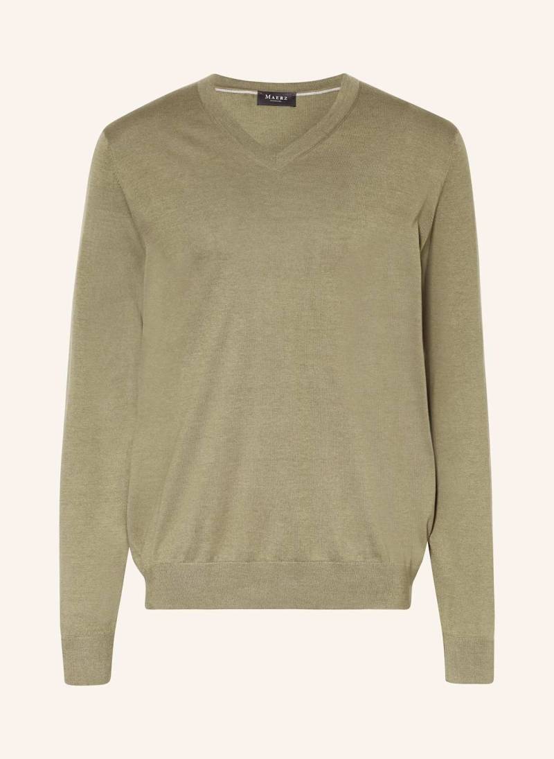 Maerz Muenchen Pullover Mit Seide gruen von maerz muenchen
