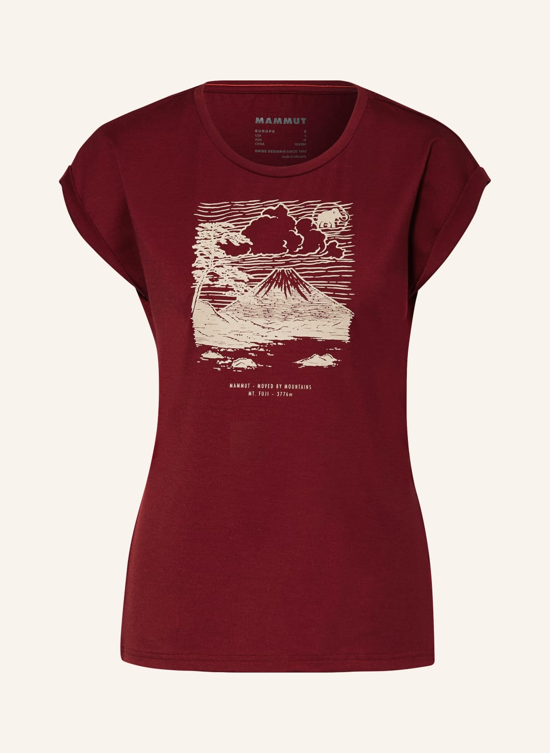 Mammut T-Shirt Fujiyama rot von mammut