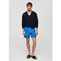 Badeshorts mit Kordelzug und aufgesticktem Fischmotiv von mango man