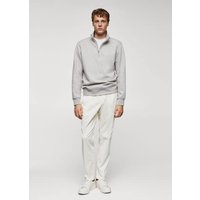 Baumwoll-Sweatshirt mit Zip-Kragen von mango man