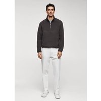 Fleece-Sweatshirt mit Zip-Kragen von mango man