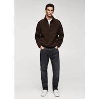 Fleece-Sweatshirt mit Zip-Kragen von mango man