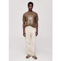 Gemustertes Slim-Fit-T-Shirt von mango man