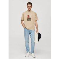 Gemustertes T-Shirt aus 100 % Baumwolle von mango man