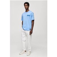 Gemustertes T-Shirt aus 100 % Baumwolle von mango man